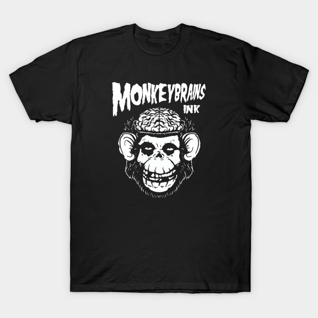 MonkeyBrainsINK Misfits Parody on dark colors T-Shirt by GodsBurden
